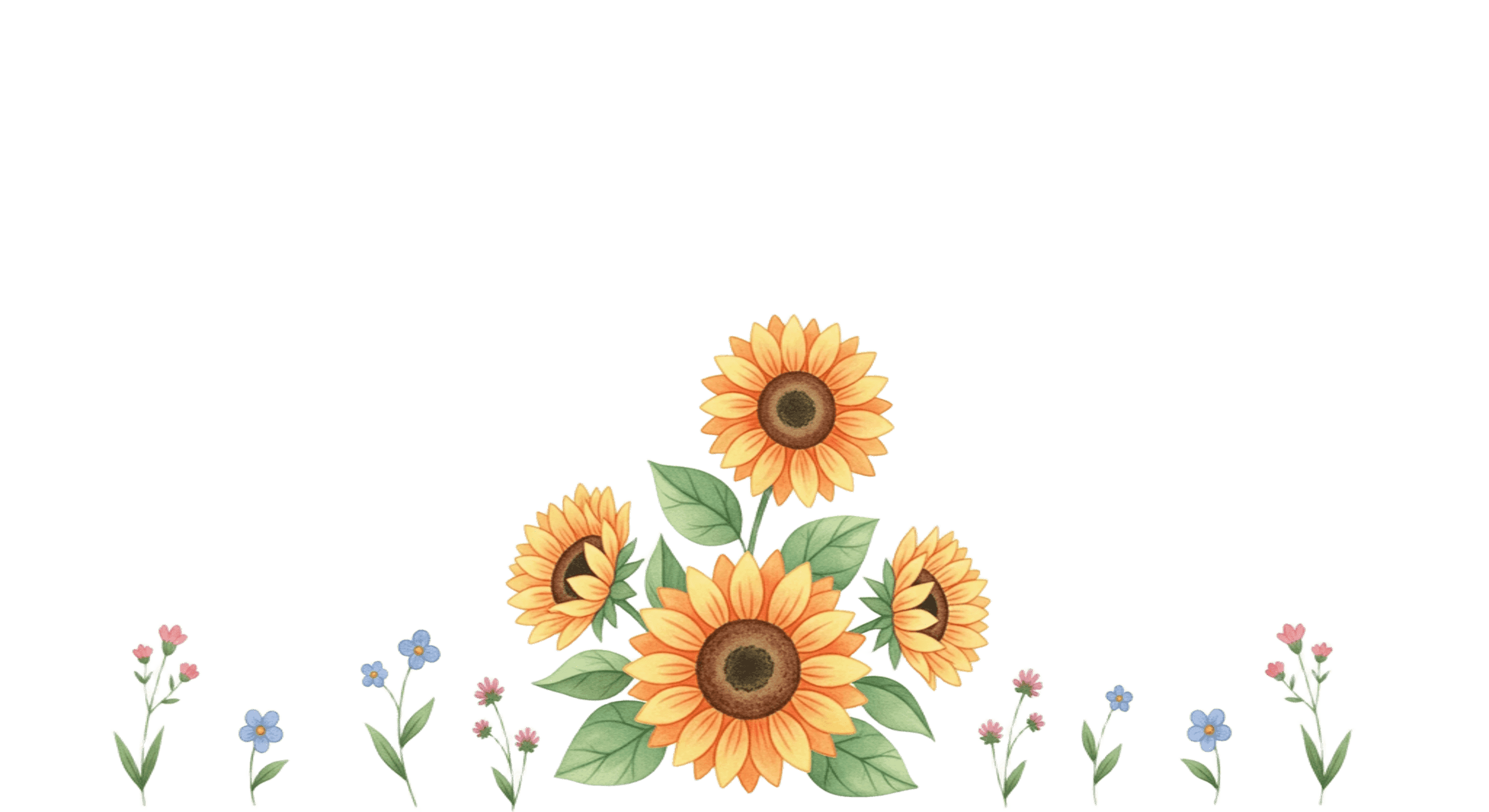 ひまわりのイラスト