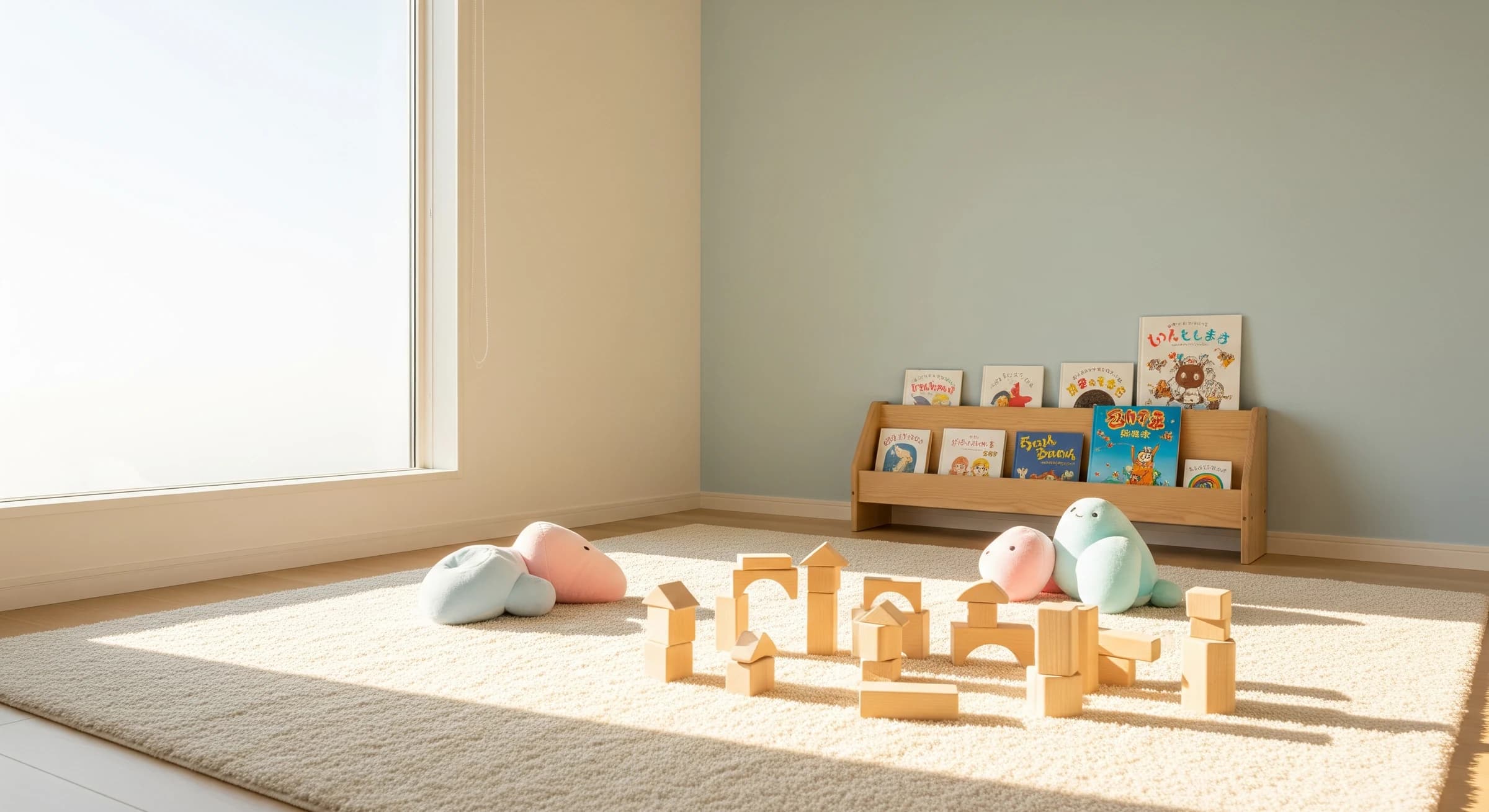 やわらかな光がさす子どもの遊びスペース